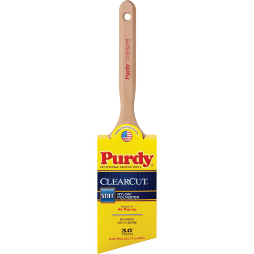 Clearcut&reg; Glide Paint Brush, Poly/Nylon, Wood Handle, 3" Width Equipment World