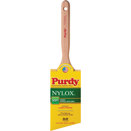 Nylox Glide Paint Brush, Nylon, Wood Handle, 3" Width Equipment World