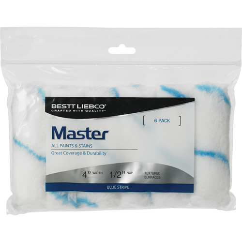 Master Blue Stripe Mini Roller Cover, 13 mm (1/2") Nap, 101.6 mm (4") L Equipment World