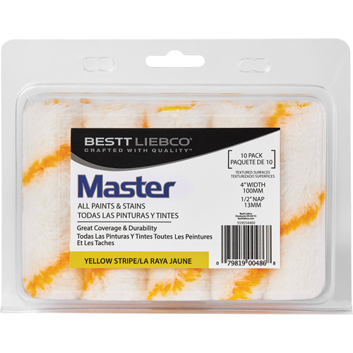 Master Yellow Stripe Mini Roller, 13 mm (1/2") Nap, 101.6 mm (4") L Equipment World