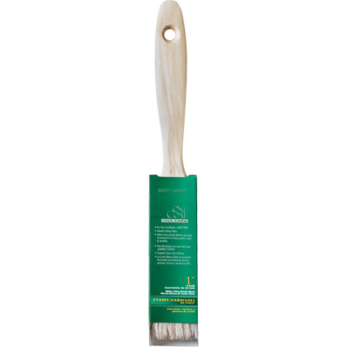 One Coat Trim & Wall Brush, White China, Wood Handle, 1" Width Equipment World