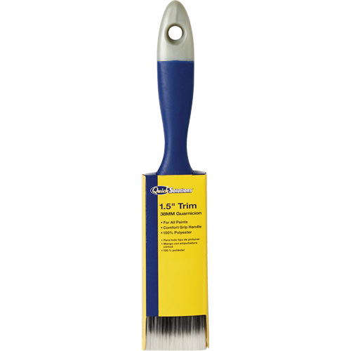 Quick Solutions Trim Brush, Polyester, Plastic Handle, 1-1/2" Width Equipment World