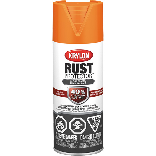 Rust Protector&reg; Enamel Paint, Orange, Gloss, 12 oz., Aerosol Can Equipment World