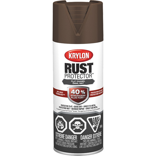 Peinture &agrave; &eacute;mail Rust Protector, Brun cuir, Tr&egrave;s mat, 12 oz, Canette a&eacute;rosol Equipment World