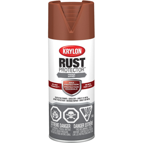 Rust Protector&reg; Enamel Paint, Red Oxide Primer, Very Flat, 12 oz., Aerosol Can Equipment World