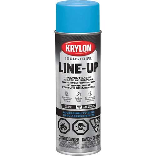 Peinture en a&eacute;rosol industrielle &agrave; base de solvant pour le marquage de la chauss&eacute;e LINE-UP, Bleu, 18 oz, Canette a&eacute;rosol Equipment World
