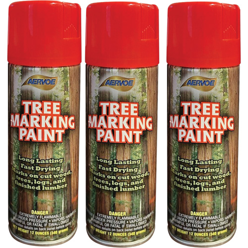 Aervoe 690 Fluorescent Tree Marking Paint, Fluorescent Red, 16 oz. Equipment World