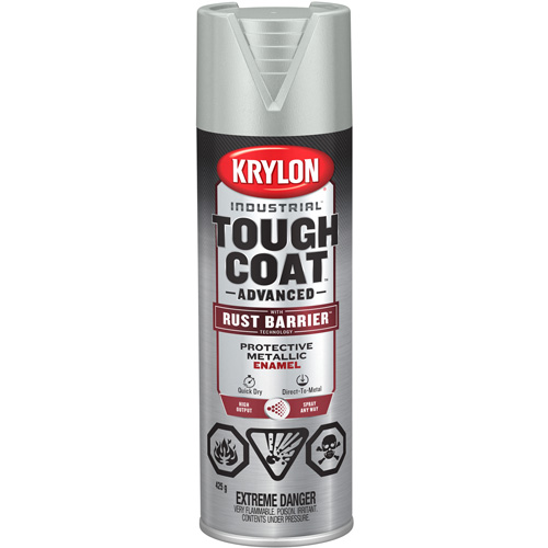 Tough Coat&reg; Advanced Paint with Rust Barrier Technology, Aluminum, Metallic, 425 g, Aerosol Can Equipment World