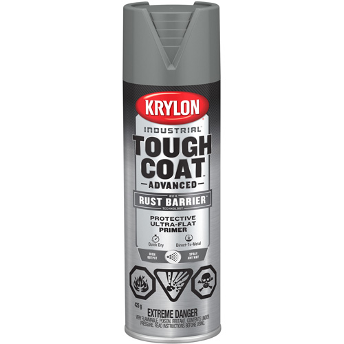 Peinture Tough Coat avec technologie Rust Barrier, Appr&ecirc;t gris, Ultra-mat, 425 g, Canette a&eacute;rosol Equipment World