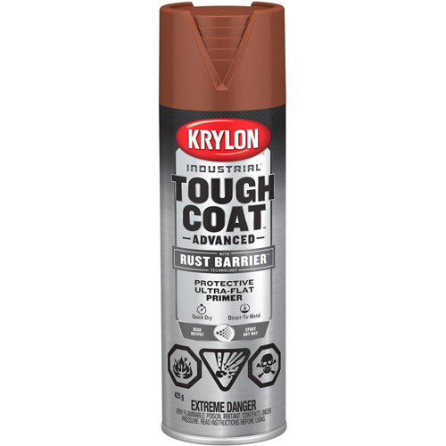 Tough Coat&reg; Advanced Paint with Rust Barrier Technology, Red Oxide Primer, Ultra-Flat, 425 g, Aerosol Can Equipment World