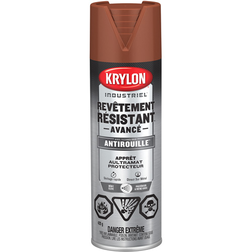 Tough Coat&reg; Advanced Paint with Rust Barrier Technology, Red Oxide Primer, Ultra-Flat, 425 g, Aerosol Can Equipment World