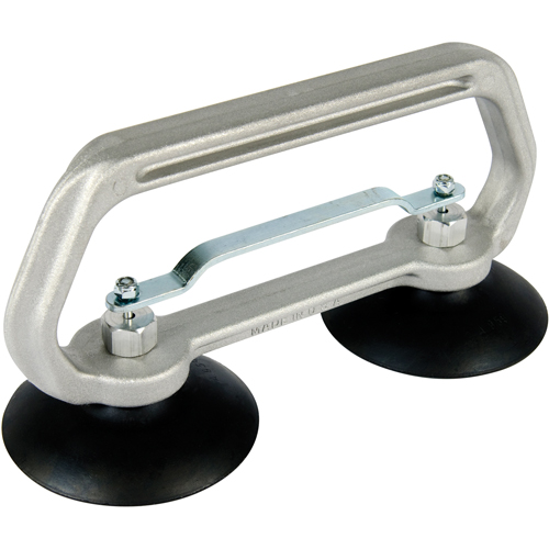Vacuum Cups - Heavy-Duty Double Cup, 50 lbs. Capacity, 4", Pull-bar, 10" Handle Length Equipment World