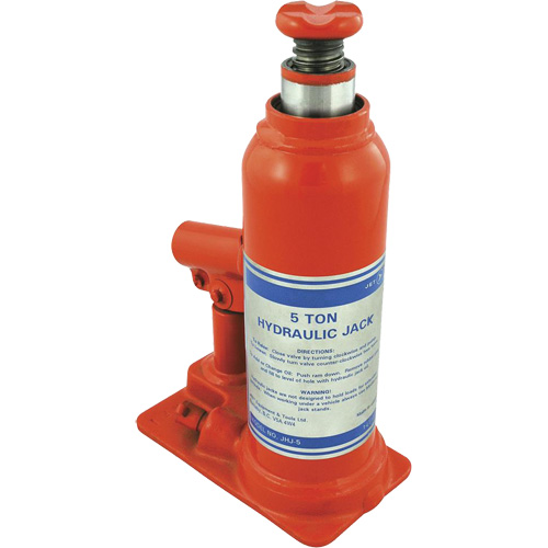 JHJ-5 Super Heavy-Duty Bottle Jack, 5 Ton(s), 15-3/8" Raised Height Equipment World