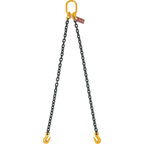 Chain Slings, 80 Chain, Double Legs, Oblong & Slip Hooks, 1/2" x 5' Equipment World