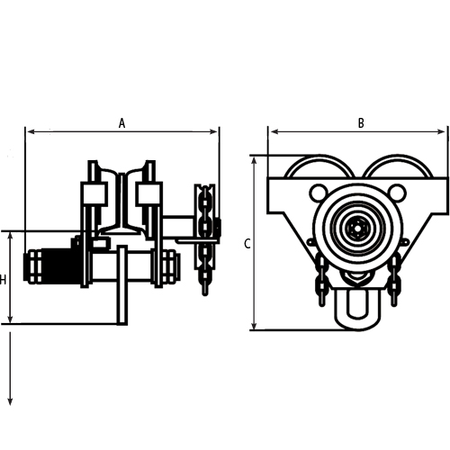Chariots ajustables, 1000 lb (0,5 tonne) Capacit&eacute;, 2-11/16" - 5-1/4" Equipment World