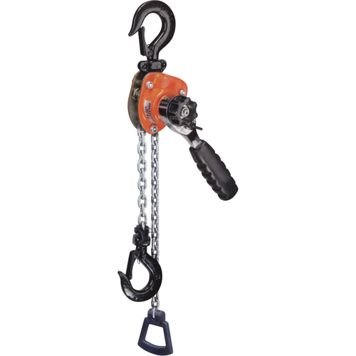Series 603 Mini Ratchet Lever Hoist, 10' Lift, 1100 lbs. (0.55 tons) Capacity, Steel Chain Equipment World