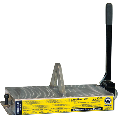 Creative Lift&reg; Magnets, 3000 lbs. (1.5 tons) Holding Cap., 19-1/4" L x 10-1/2" W x 7" H Equipment World