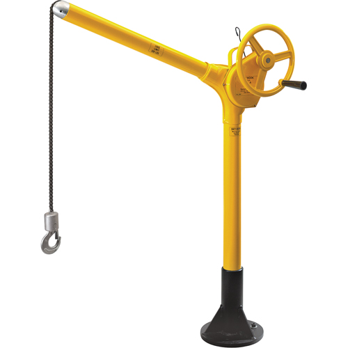 Tall Industrial Lifting Device with Bolt-Down Base, 500 lbs. (0.25 tons) Capacity Equipment World