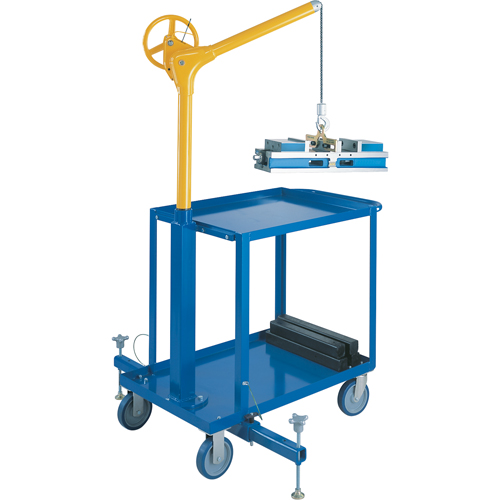 Tall Industrial Lifting Device with Mobile Cart, 500 lbs. (0.25 tons) Capacity Equipment World