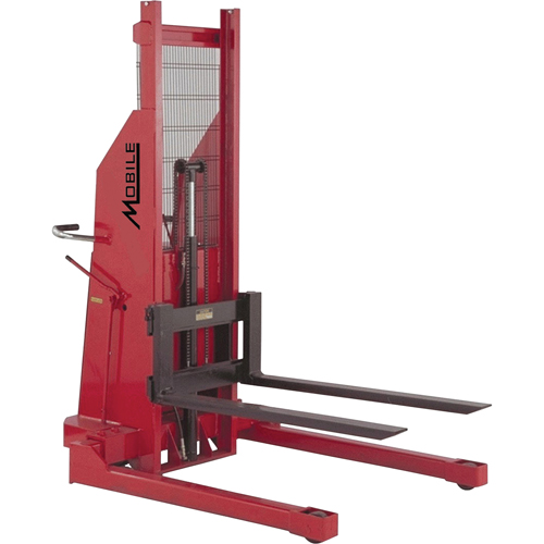Hydraulic Stacker, Electric Operated, 1500 lbs. Capacity, 80" Max Lift Equipment World