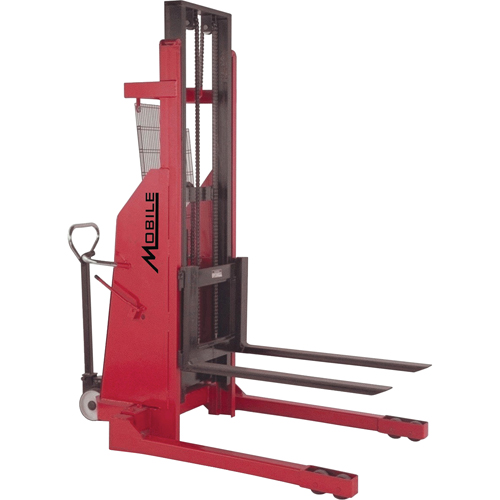 Hydraulic Stacker, Electric Operated, 1500 lbs. Capacity, 144" Max Lift Equipment World