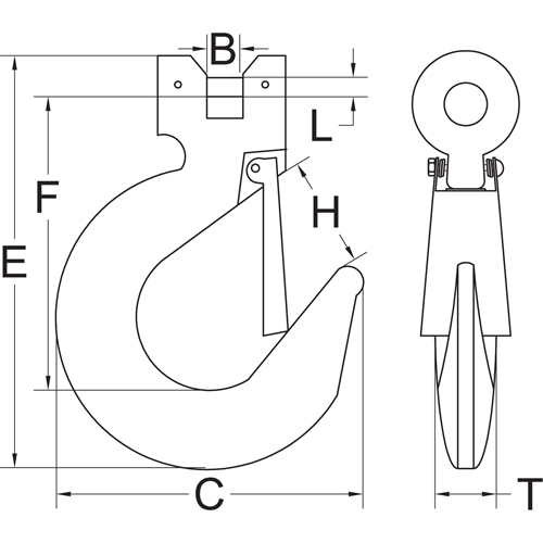 Clevis Slip Hook with Latch - Grade 70 Equipment World
