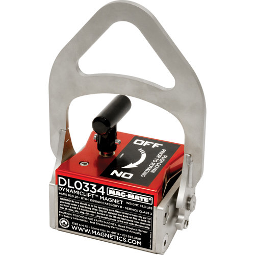 Dynamic Lift Magnets, 334 Holding Cap., 6-1/2" L x 4" W x 9-1/4" H Equipment World