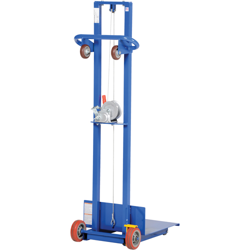 Platform Lift Stacker, Hand Winch Operated, 400 lbs. Capacity, 58" Max Lift Equipment World