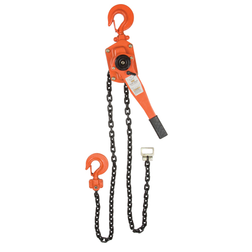 Lever Chain Hoist, 5' Lift, 6000 lbs. (3 tons) Capacity, Alloy Steel Chain Equipment World
