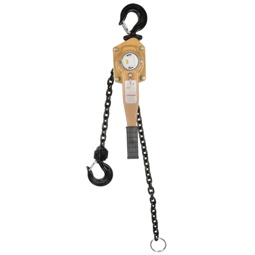 Heavy Duty Gold Series Lever Chain Hoist, 5' Lift, 6000 lbs. (3 tons) Capacity, Alloy Steel Chain Equipment World