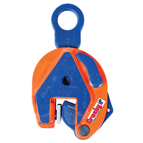 IP10 Vertical Lifting Clamp, 12000 lbs. (6 tons) Working Load Limit, 0" - 2" Jaw Opening Equipment World
