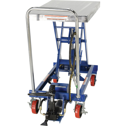 Pneumatic Hydraulic Scissor Lift Table, Steel, 32-1/2" L x 19-3/4" W, 1000 lbs. Cap. Equipment World