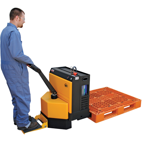 Fully Powered Electric Pallet Truck With  Stand-On Platform, 4500 lbs. Cap., 48" L x 30.25" W Equipment World