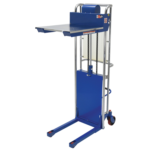Hefti-Lift Load Stacker, Foot Pump Operated, 880 lbs. Capacity, 59" Max Lift Equipment World