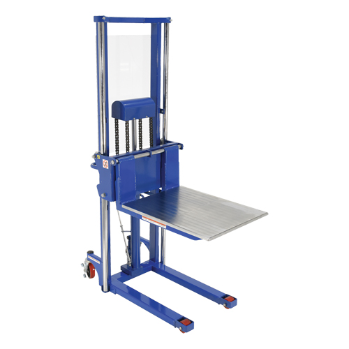 Hefti-Lift Load Stacker, Foot Pump Operated, 1500 lbs. Capacity, 63" Max Lift Equipment World