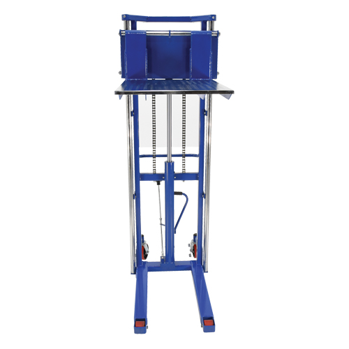 Hefti-Lift Load Stacker, Foot Pump Operated, 1500 lbs. Capacity, 63" Max Lift Equipment World
