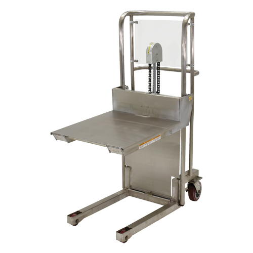 Hefti-Lift Load Stacker, Foot Pump Operated, 450 lbs. Capacity, 45-5/8" Max Lift Equipment World