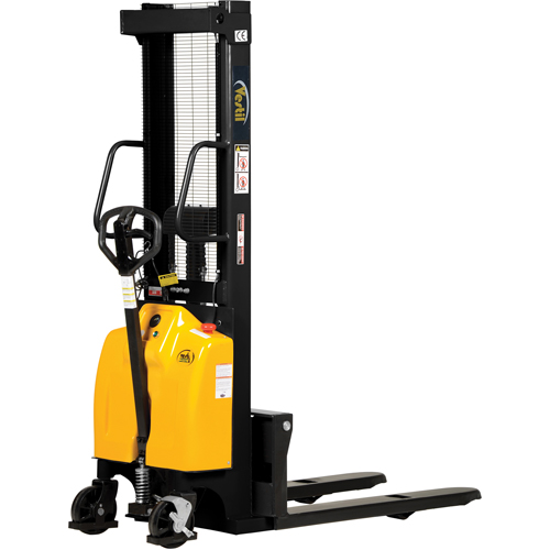 Fork Lift Stacker, Electric Operated, 2000 lbs. Capacity, 118" Max Lift Equipment World
