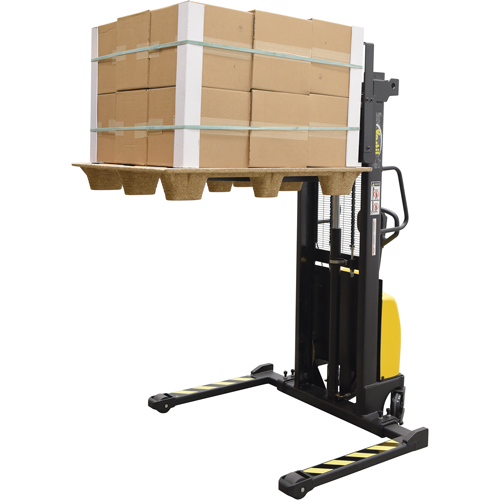 Fork Lift Stacker, Electric Operated, 2000 lbs. Capacity, 63" Max Lift Equipment World