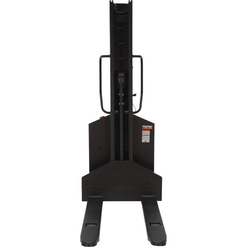 Narrow Mast Powered Lift Stacker, Electric Operated, 1000 lbs. Capacity, 63" Max Lift Equipment World