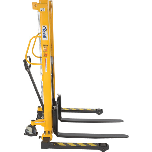 Manual Hydraulic Stacker, Hand Pump Operated, 2000 lbs. Capacity, 63" Max Lift Equipment World
