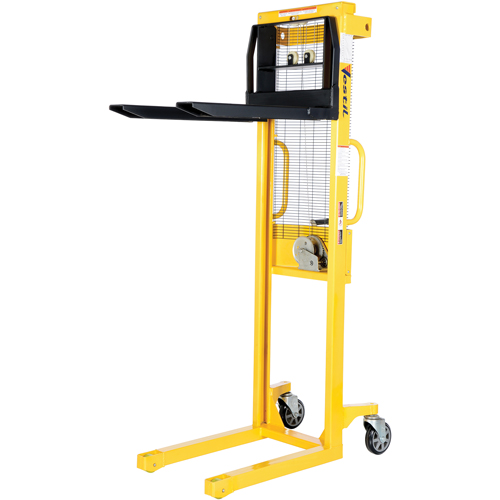 Manual Stacker, Hand Winch Operated, 770 lbs. Capacity, 60" Max Lift Equipment World