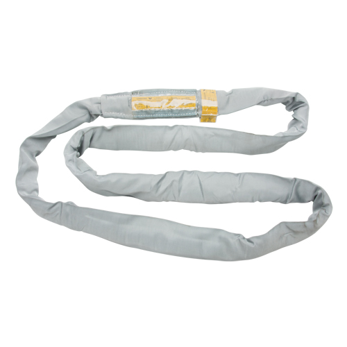 Polyester Round Sling, Grey, 6" W x 12' L, 32000 lbs. Vertical Load Equipment World