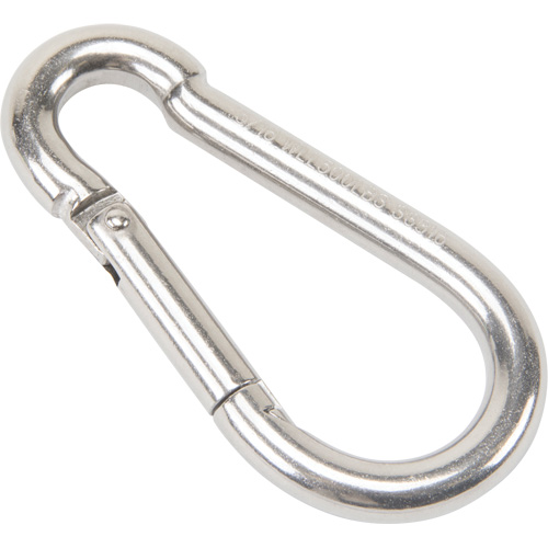 Stainless Steel Snap Hook, 500 lbs (0.25 tons) Working Load Limit, 5/16" Size, 1/2" Eye Equipment World