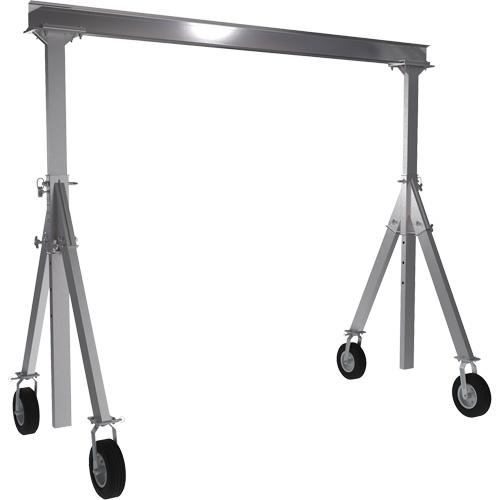 Adjustable Aluminum Gantry Crane, 10' L, 1500 lbs. (0.75 tons) Capacity Equipment World