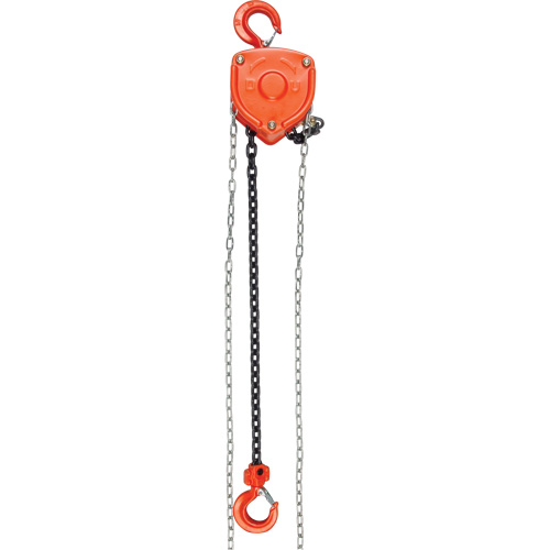 Chain Hoist, 10' Lift, 1000 lbs. (0.45 tons) Capacity, Alloy Steel Chain Equipment World
