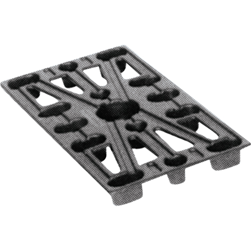 Plastic Pallets, 4-Way Entry, 24" L x 12" W x 1-1/2" H Equipment World