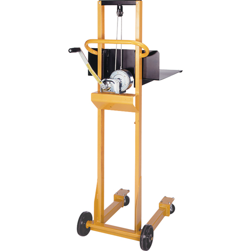 Empileur &agrave; plateforme Easy-Lift, M&eacute;canisme Treuil manuel, Capacit&eacute; de 500 lb, Levage max de 52" Equipment World
