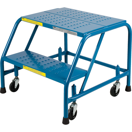 CSA-Certified Rolling Step Ladder, 2 Steps, 22" Step Width, 19" Platform Height, Steel Equipment World