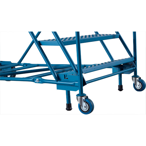 Escabeau roulant certifi&eacute; CSA avec marche verrouillable, 8 marches, Largeur de la marche 30", Hauteur de la plateforme 72", Acier Equipment World